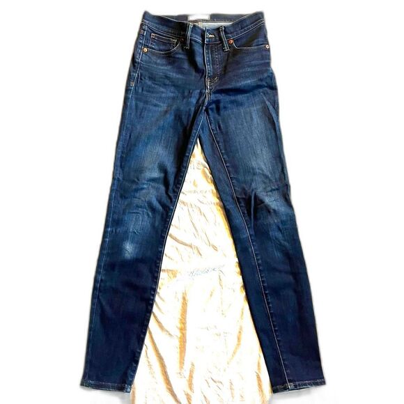 Unbranded Denim - Madewell Women's Dark Blue 9 inch High Rise Skinny Jeans Waist 25
